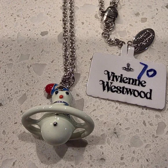 Vivienne Westwood Necklace,Christmas Snowman pendant. - Picture 2 of 3